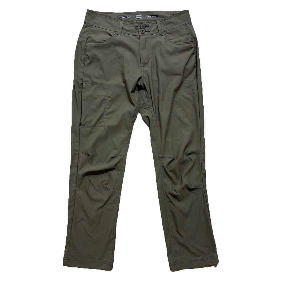 Prana Halle Pants Womens 8 Short Green Straight Fit Mid Rise Hiking Gorpcore